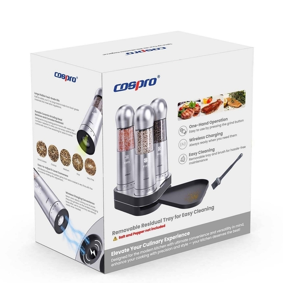 Stainless Steel Salt and Pepper Grinder Set - Picture 2 of 4